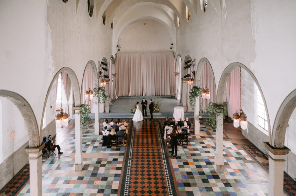 an overview of the Marigny Opera House wedding